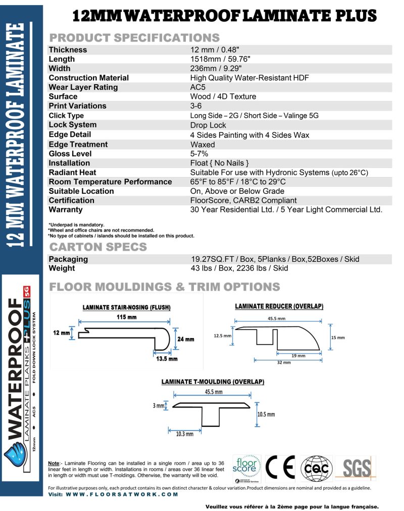 Nova NAF 12mm Waterproof Laminate PLUS - Image 4